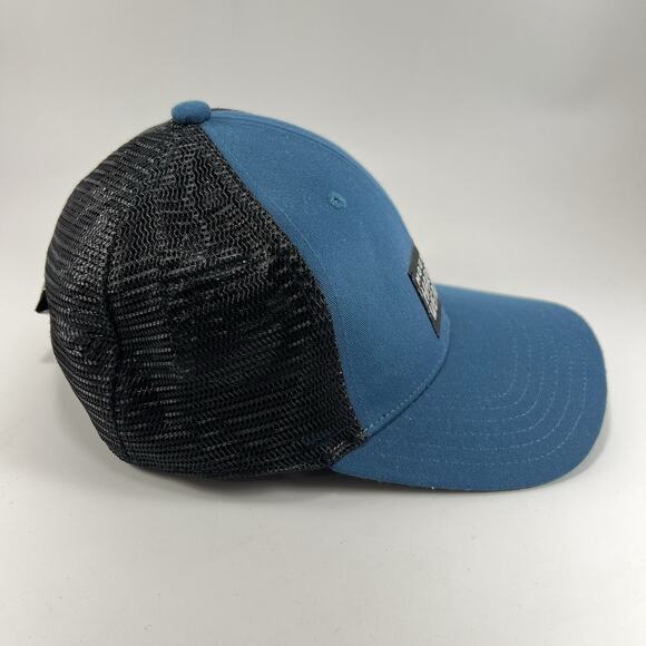 Mountain Hardwear MHW Logo Trucker Hat Strap Back Logo Blue - Picture 4 of 7